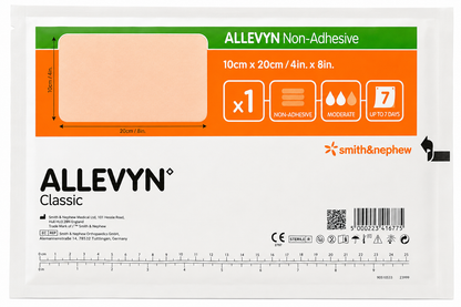 Allevyn Non Adhesive 10x20cm Box of 10 | Foam Wound Dressings Sterile