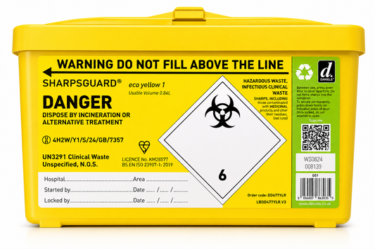 Sharpsguard 1 Litre Yellow Sharps Container
