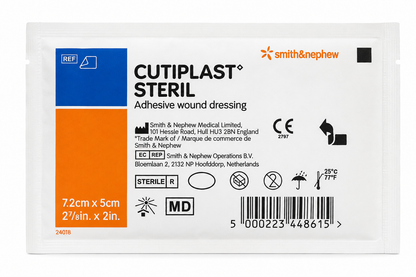 Cutiplast Steril 7.2x5cm Box of 100 | Sterile Adhesive Dressings