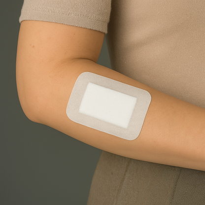 MediSale Adhesive Sterile Wound Dressings **Box of 25**- Suitable for cuts and grazes, Diabetic Leg ulcers, venous Leg ulcers, Small Pressure sores First Aid Plaster. (10cm x 6cm)