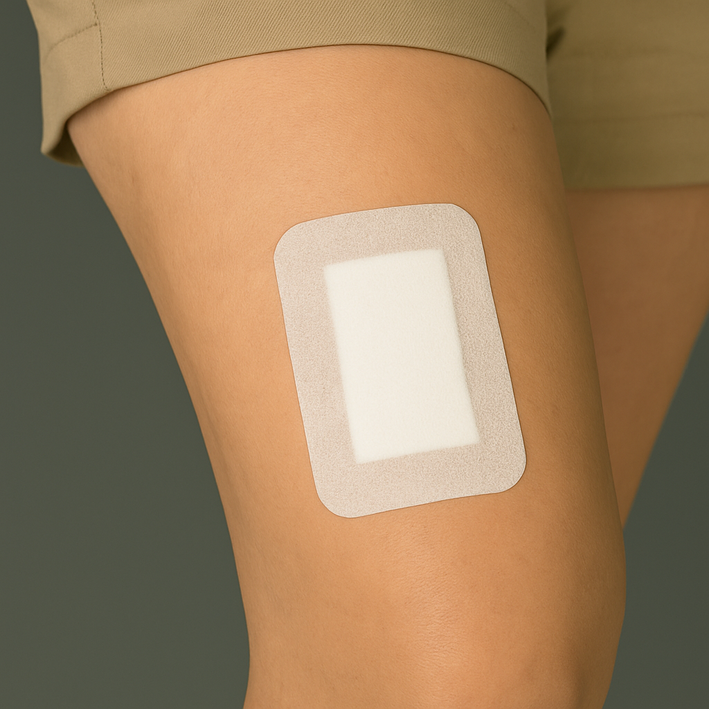 MediSale Adhesive Sterile Wound Dressings **Box of 25**- Suitable for cuts and grazes, Diabetic Leg ulcers, venous Leg ulcers, Small Pressure sores First Aid Plaster. (10cm x 6cm)