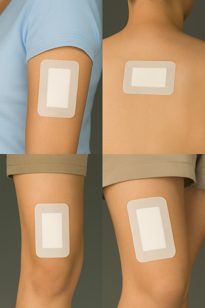 MediSale Adhesive Sterile Wound Dressings **Box of 25**- Suitable for cuts and grazes, Diabetic Leg ulcers, venous Leg ulcers, Small Pressure sores First Aid Plaster. (10cm x 6cm)