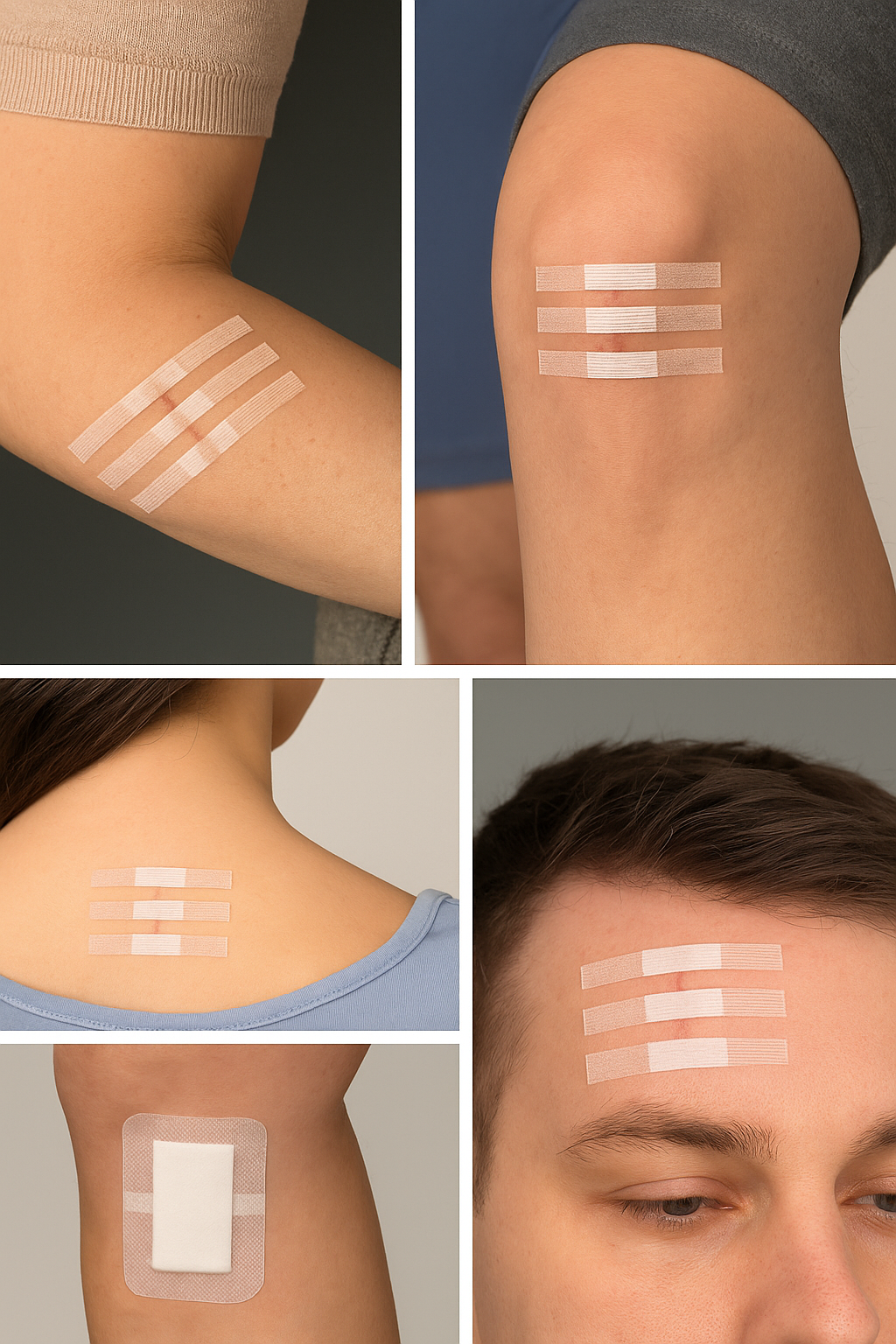 Butterfly Stitches Strip | 6mm x 38mm (5 Packs of 6) 30 Strips | Skin Closure Strips| Sterile and Hypoallergenic (R1542)