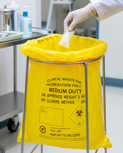 Medium Duty Clinical Waste Sacks Pack of 50 | Healthcare Waste Bags