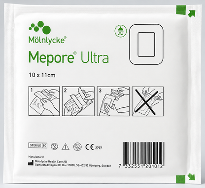 Mepore Ultra 11x15cm Box of 36 | Sterile Showerproof Dressings