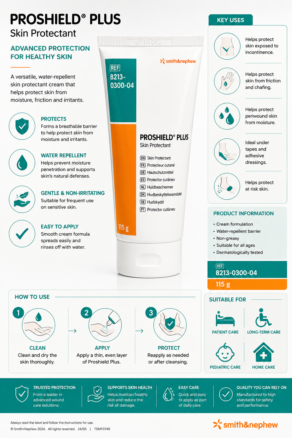 Proshield Plus Skin Protectant Cream 115g | Barrier Moisturising Cream