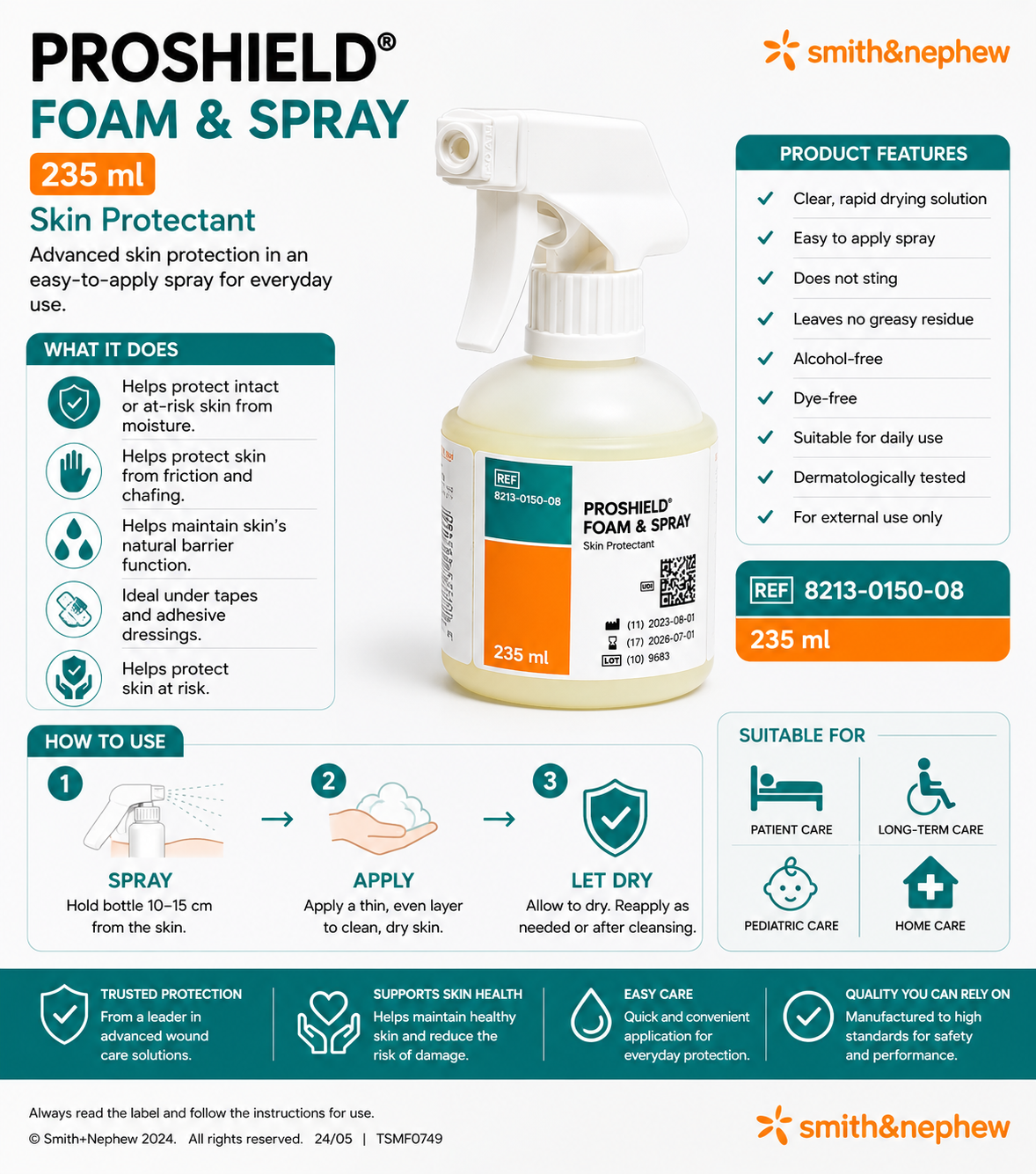 Proshield Skin Protectant Spray 235ml | Barrier Spray for Skin Protection