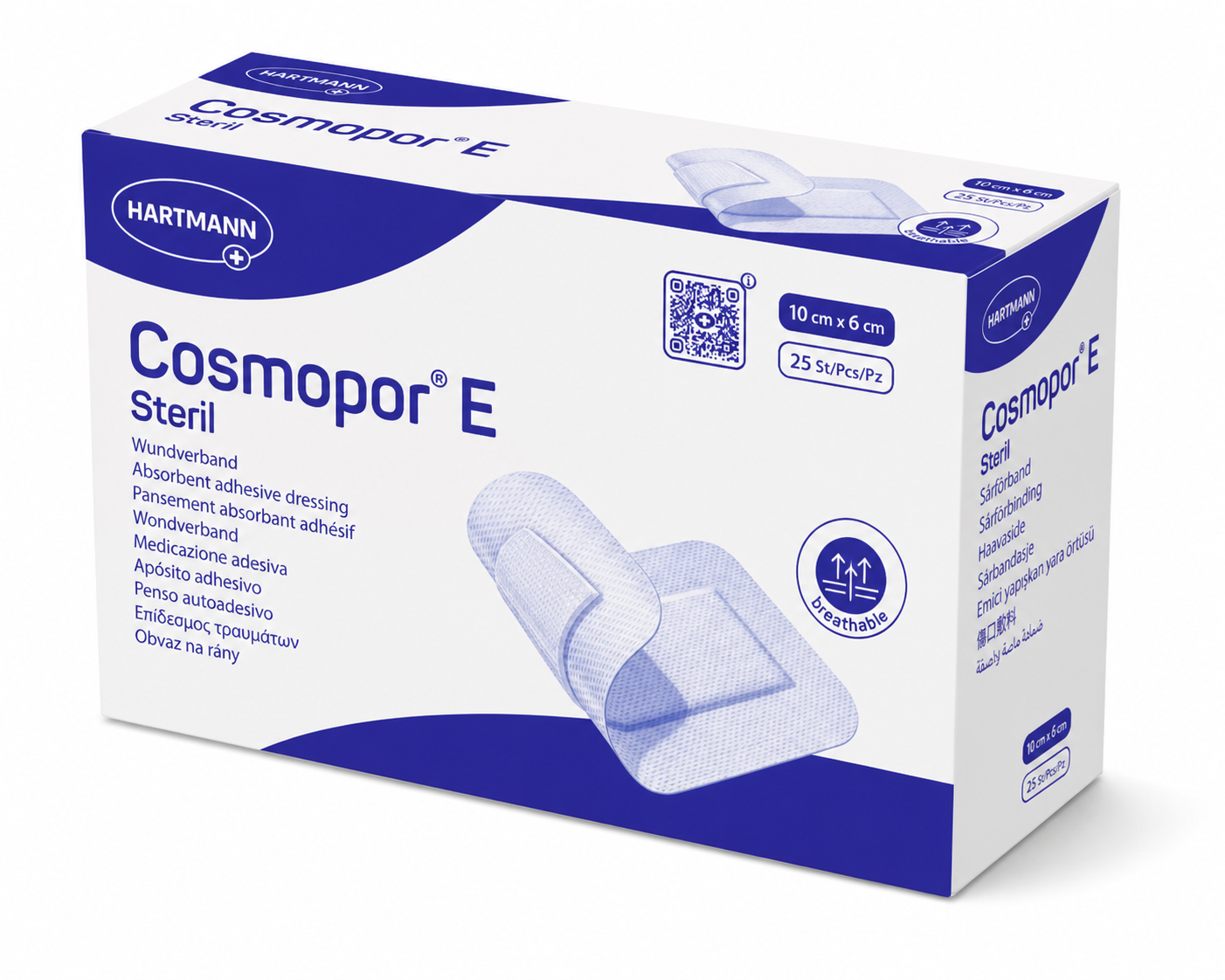 Cosmopor E 10x6cm Box of 25 | Sterile Adhesive Wound Dressings