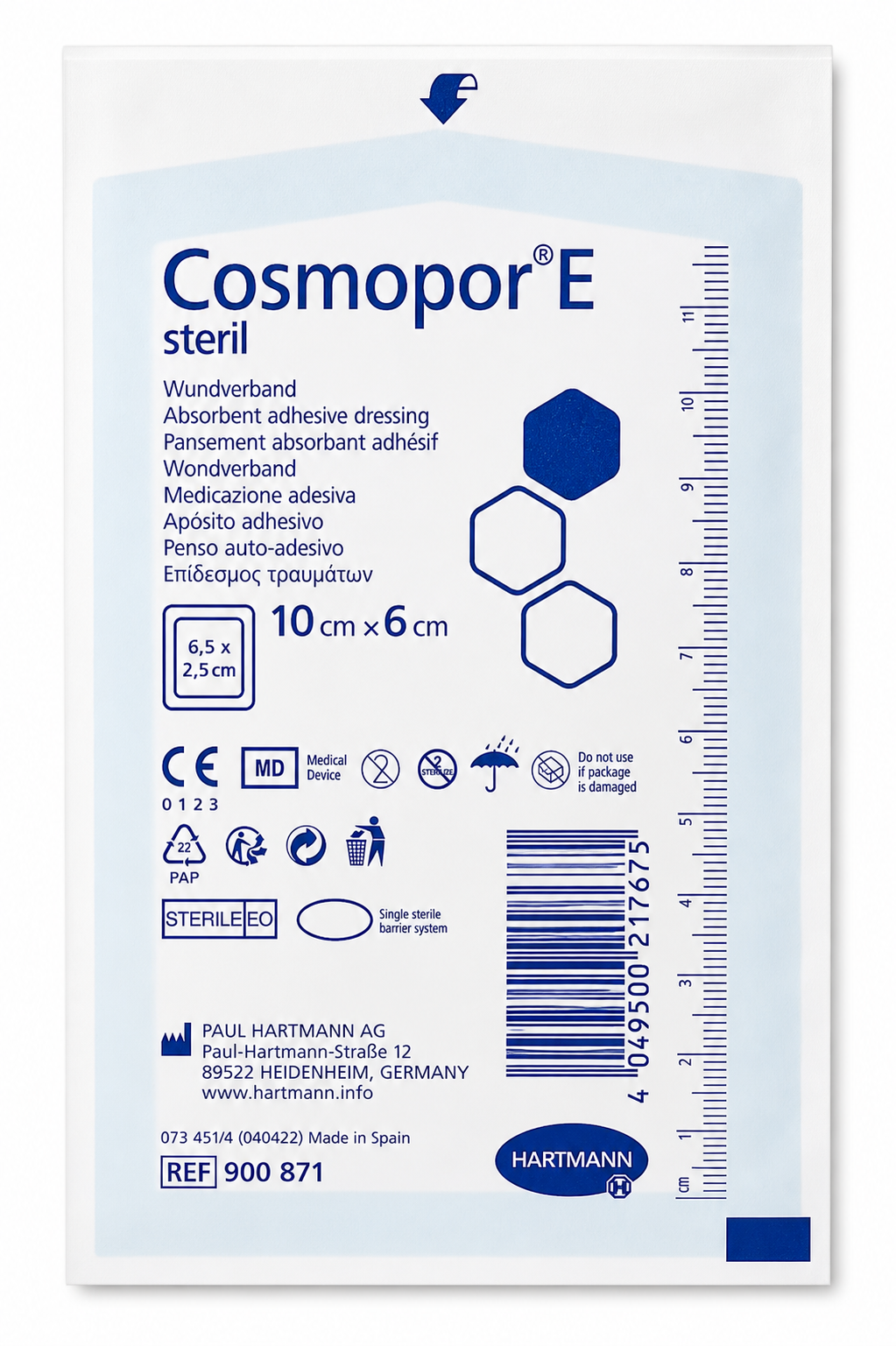 Cosmopor E 10x6cm Box of 25 | Sterile Adhesive Wound Dressings