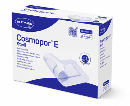 Cosmopor E 10x8cm Box of 25 | Sterile Adhesive Wound Dressings