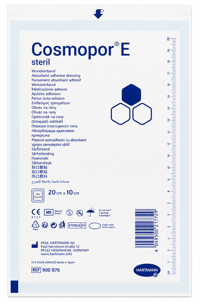 Cosmopor E 20x10cm Box of 25 | Sterile Adhesive Wound Dressings
