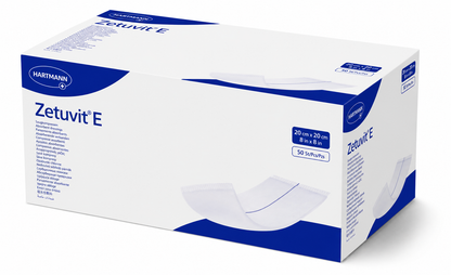 Zetuvit E Non Sterile 20x20cm Box of 50 | Absorbent Dressing Pads