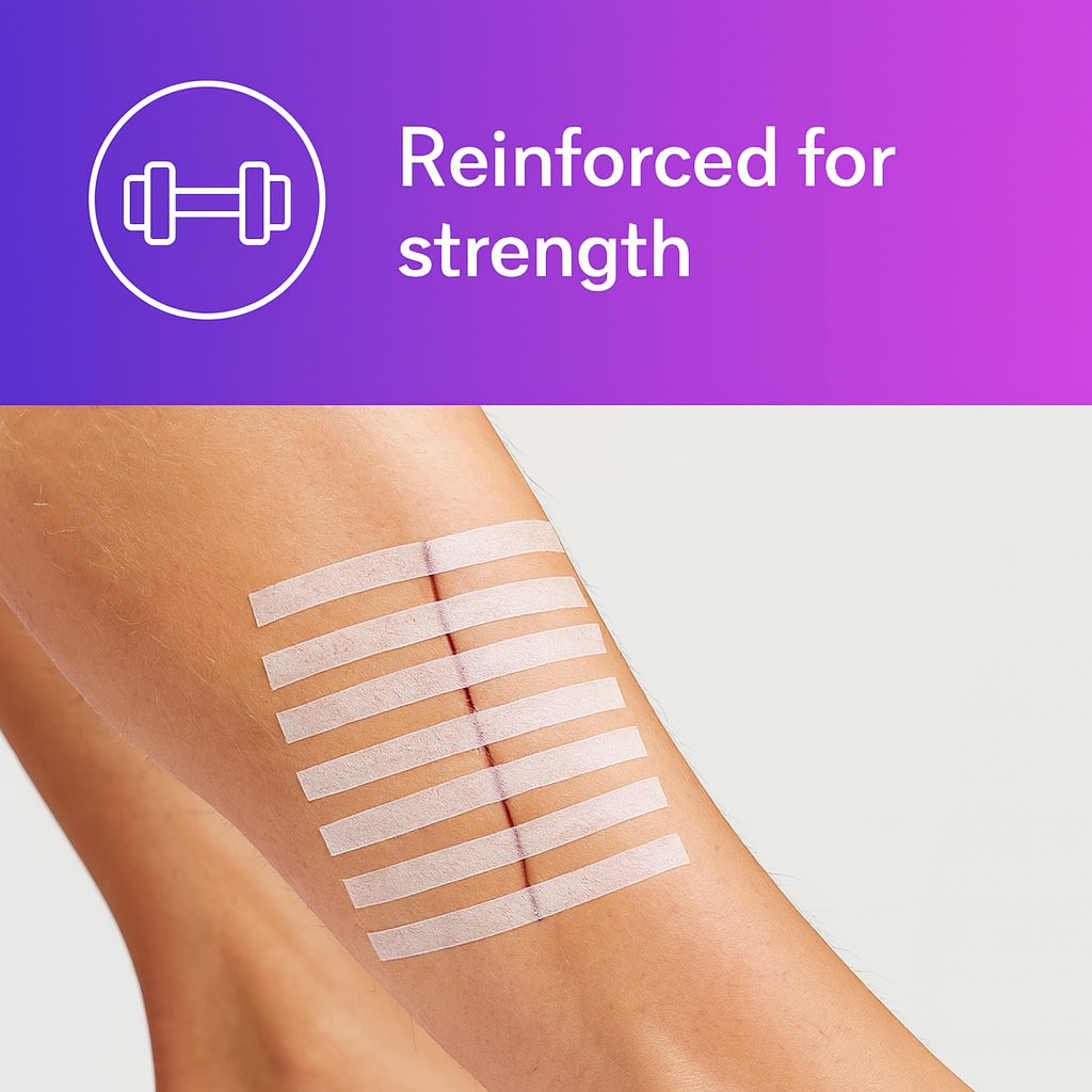 Butterfly Stitches Strip | 6mm x 38mm (5 Packs of 6) 30 Strips | Skin Closure Strips| Sterile and Hypoallergenic (R1542)