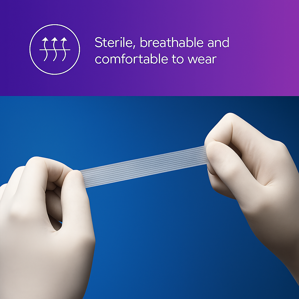 Butterfly Stitches Strip | 6mm x 38mm (5 Packs of 6) 30 Strips | Skin Closure Strips| Sterile and Hypoallergenic (R1542)