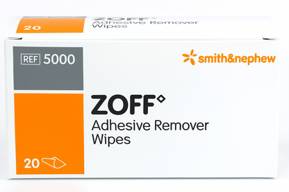 Zoff Adhesive Remover Wipes Box of 20 | Medical Adhesive Removal Wipes