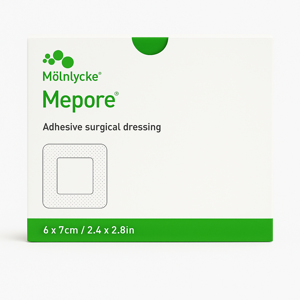 Mepore 6x7cm Box of 60 | Sterile Self Adhesive Wound Dressings