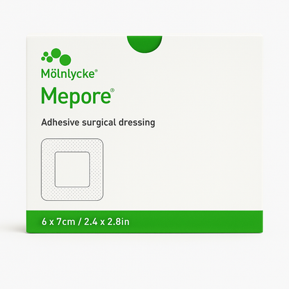 Mepore 6x7cm Box of 60 | Sterile Self Adhesive Wound Dressings