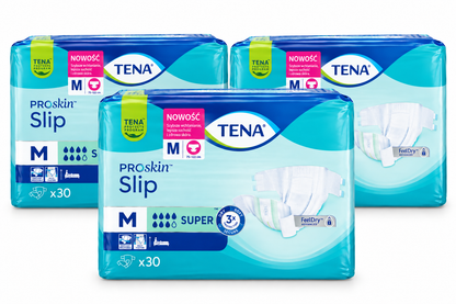 TENA Slip Super Medium Incontinence Pads 30 x3 Packs | 90 Pads Full Case