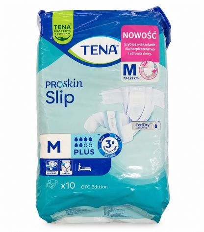 TENA Slip ProSkin Plus Medium – Pack of 30 Incontinence Briefs