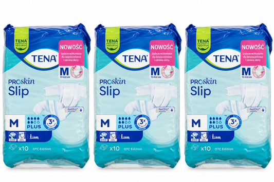 TENA Slip ProSkin Plus Medium – Pack of 30 Incontinence Briefs