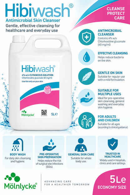 Hibiwash Antimicrobial Skin Cleanser 5 Litre Container