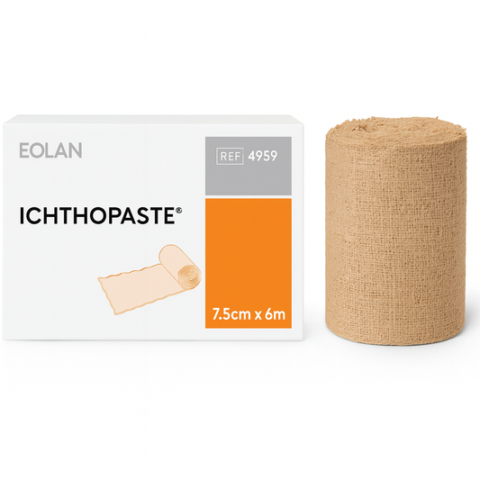 Ichthopaste Zinc Paste Bandage – 7.5cm x 6m