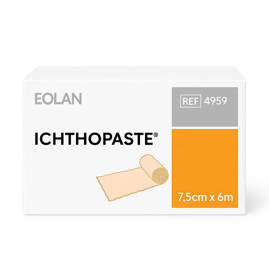 Ichthopaste Zinc Paste Bandage – 7.5cm x 6m