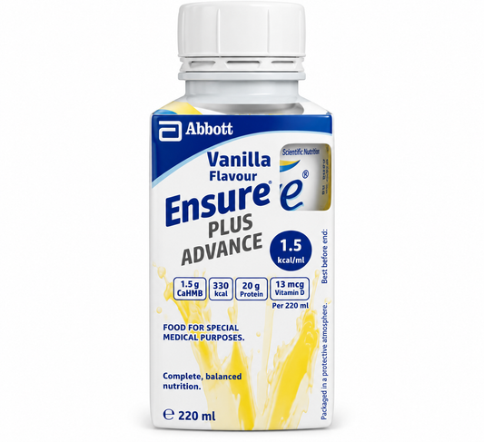 Ensure Plus Advance – Vanilla Flavour – 220ml – Full Case of 24 Bottles