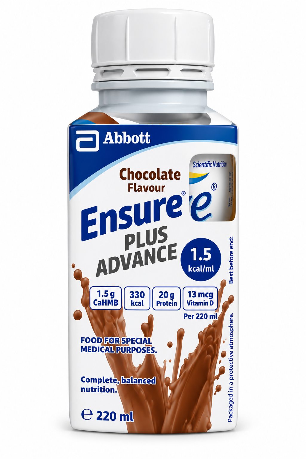 Ensure Plus Advance – Chocolate Flavour – 220ml – Full Case of 24 Bottles