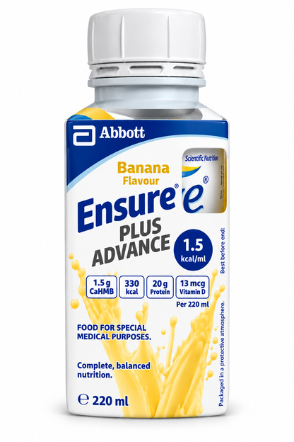 Ensure Plus Advance – Banana Flavour – 220ml – Full Case of 24 Bottles