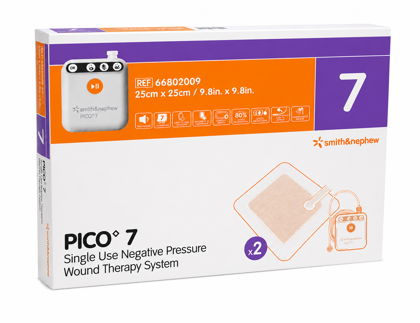 PICO 7 Single Use Negative Pressure Wound Therapy Dressing Kit – 25cm x 25cm