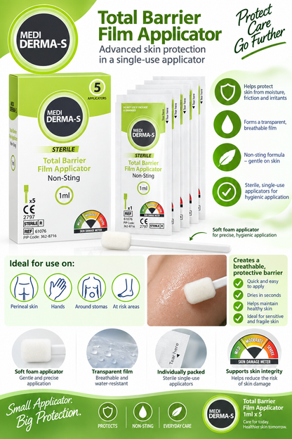 Medi Derma-S Total Barrier Film Applicator 1ml x5 | Skin Protection