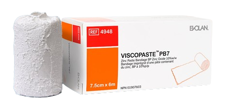 Viscopaste PB7 Zinc Paste Bandage – 7.5cm x 6m