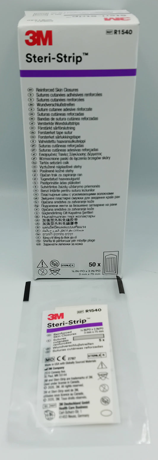 Steri Strip R1540 3mm x 75mm Box of 50