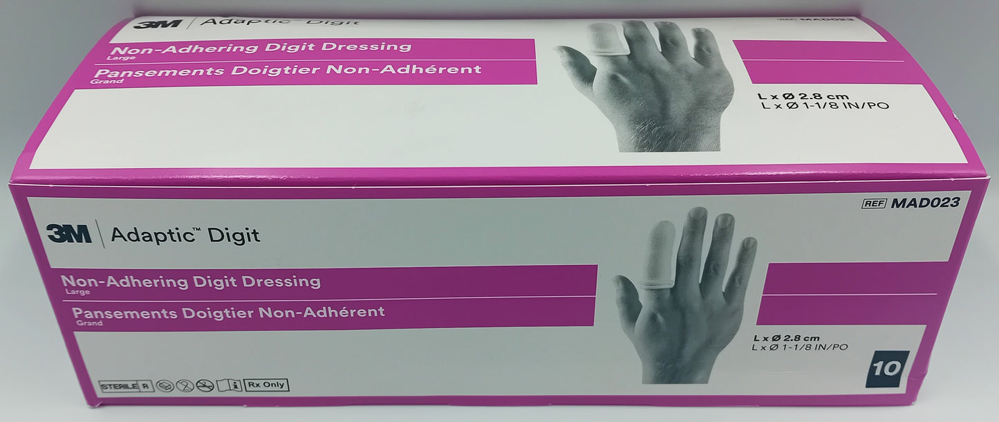 Adaptic Touch Sterile Digit Dressings - Pack of 10 | Silicone Non-Adherent Wound