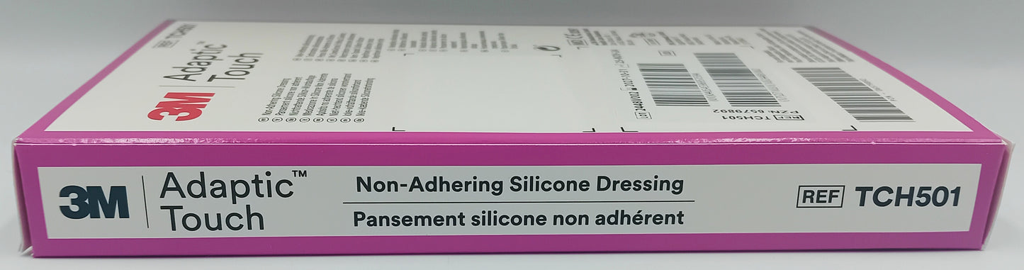 Adaptic Touch Silicone Non-Adhesive Dressings 7.6cm x 5cm - Pack of 10