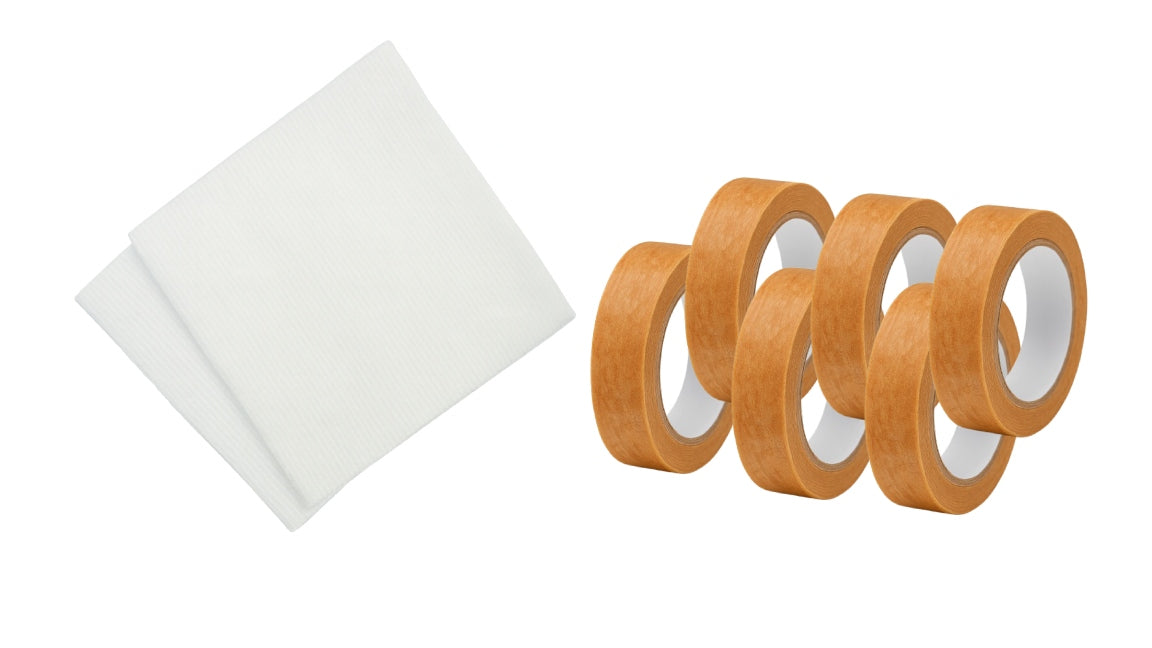Micropore Tan Tape 1.25cm x6 + Sterile Non Woven Swabs 7.5cm x10
