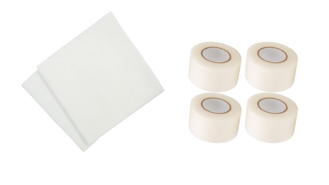 Transpore Tape 2.5cm x4 + Sterile Non Woven Swabs 7.5cm x10