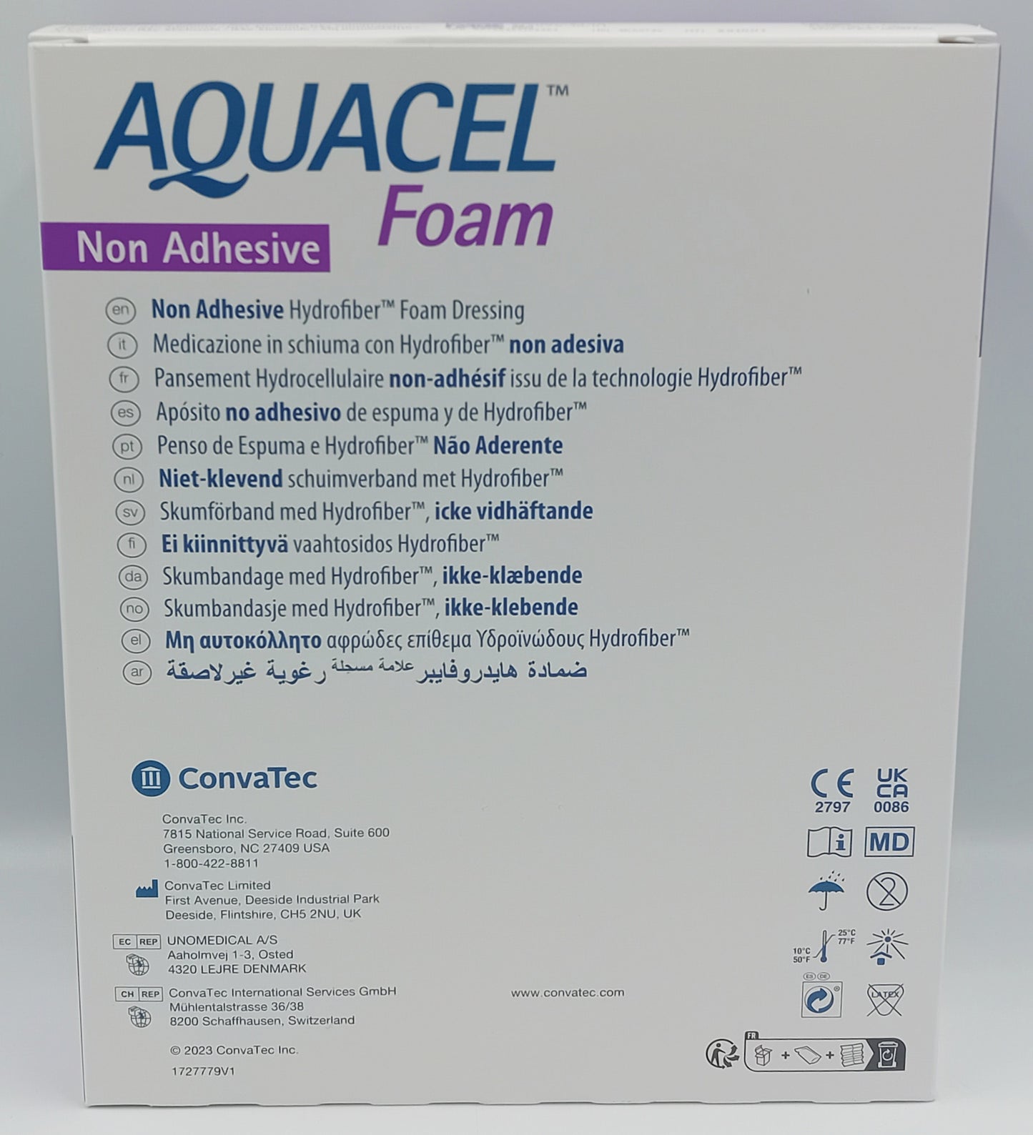 Aquacel Foam Non-Adhesive Dressings 10cm x 10cm - Box of 10 | Sterile Wound Care