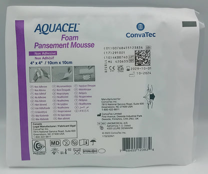 Aquacel Foam Non-Adhesive Dressings 10cm x 10cm - Box of 10 | Sterile Wound Care