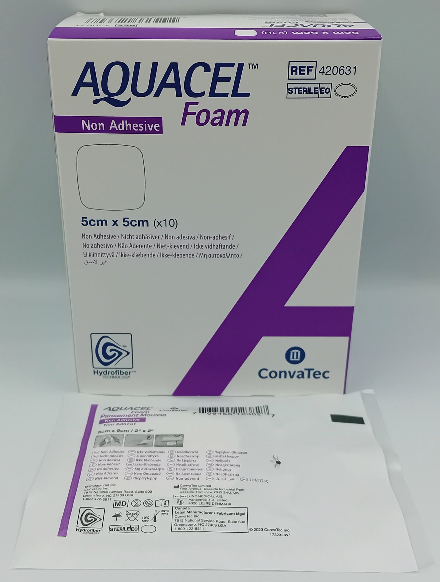 AQUACEL Foam Non-Adhesive Dressings 5cm x 5cm – Box of 10