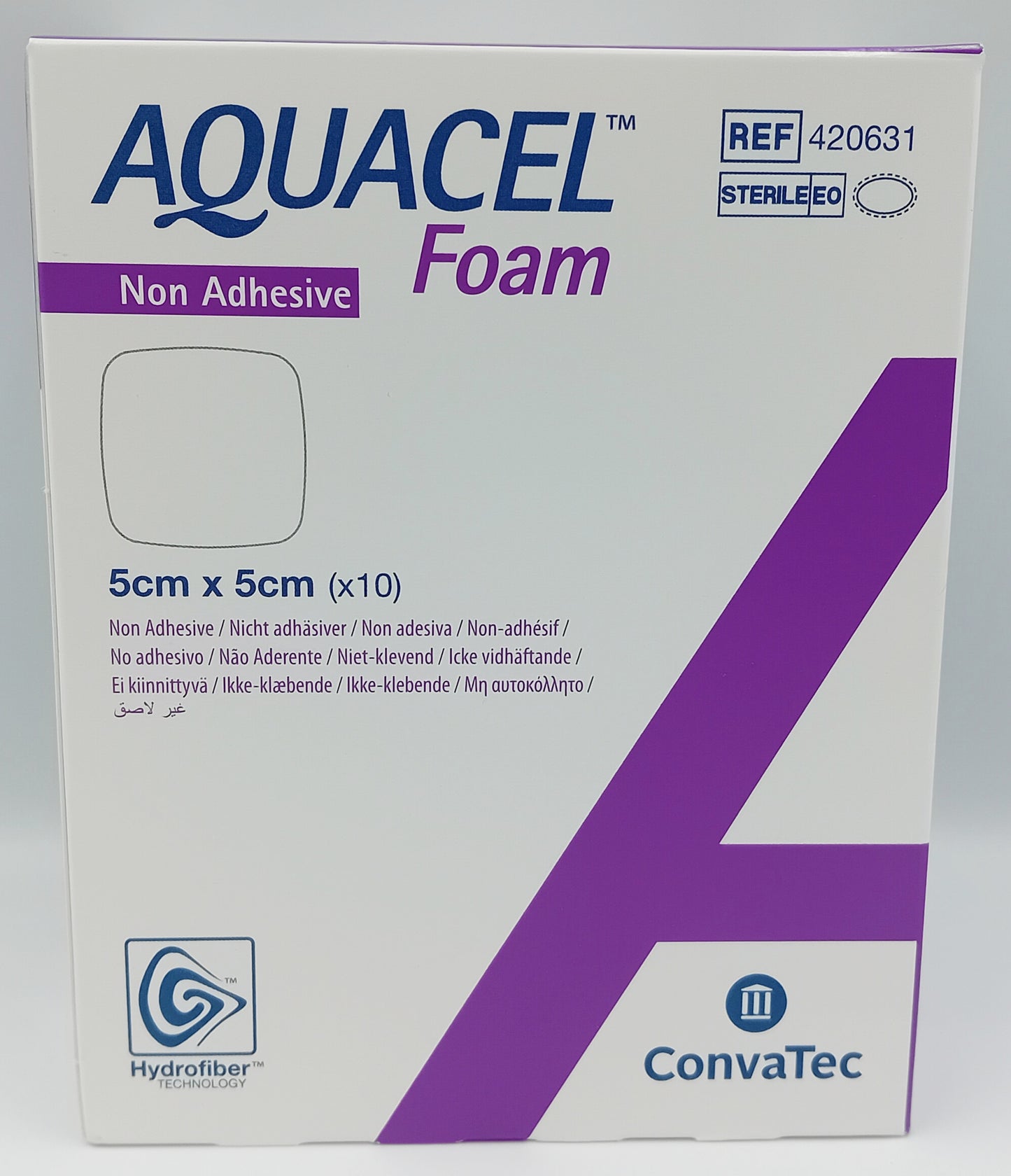 AQUACEL Foam Non-Adhesive Dressings 5cm x 5cm – Box of 10