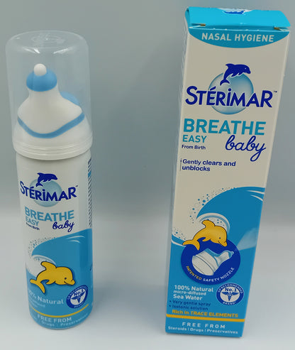 Sterimar Baby Breathe Easy Nasal Spray 50ml – Gentle Relief for Blocked Noses