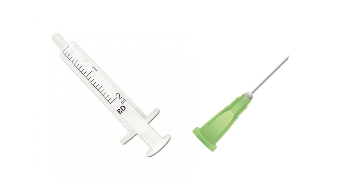 BD 2ml Syringe + Needles Colour/Size to Choose From