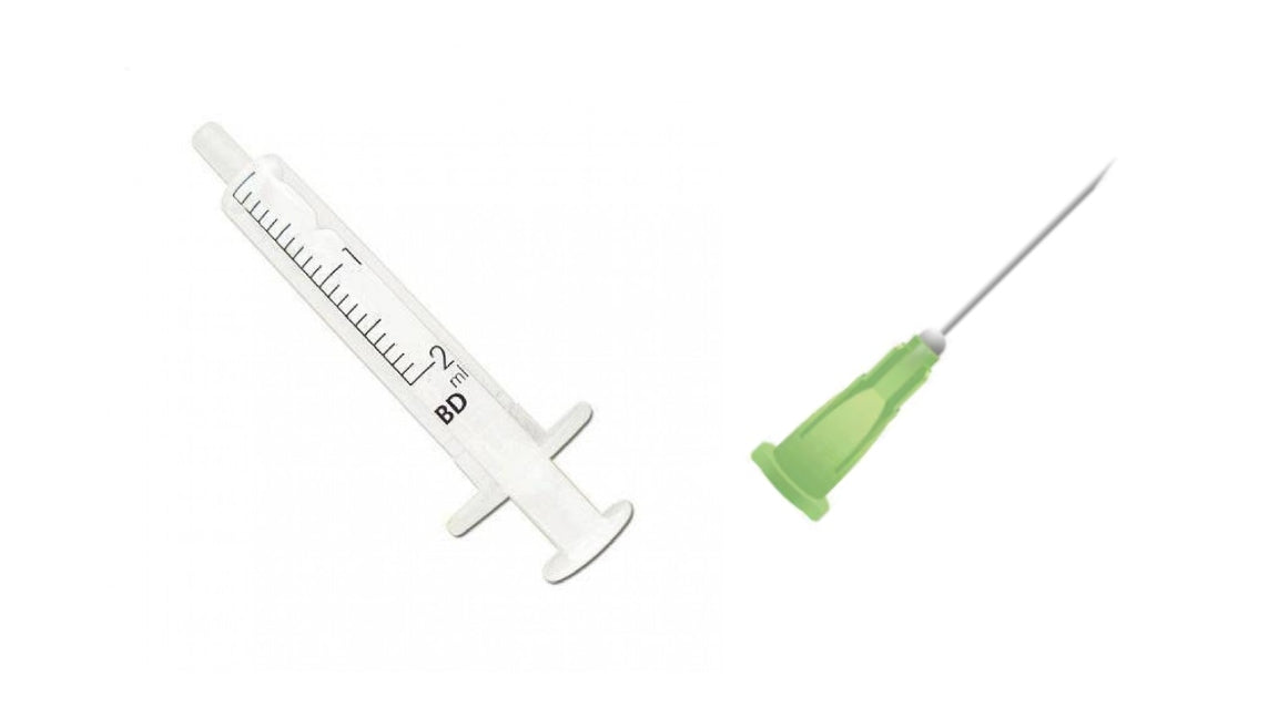 BD 2ml Syringe + Needles Colour/Size to Choose From