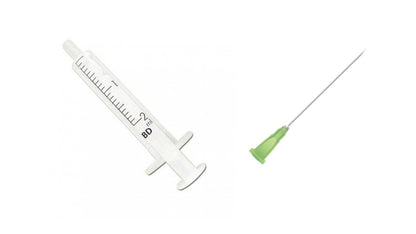 BD 2ml Syringe + Needles Colour/Size to Choose From