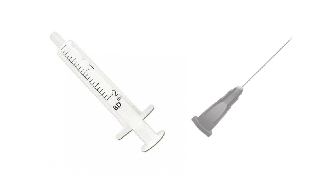 BD 2ml Syringe + Needles Colour/Size to Choose From