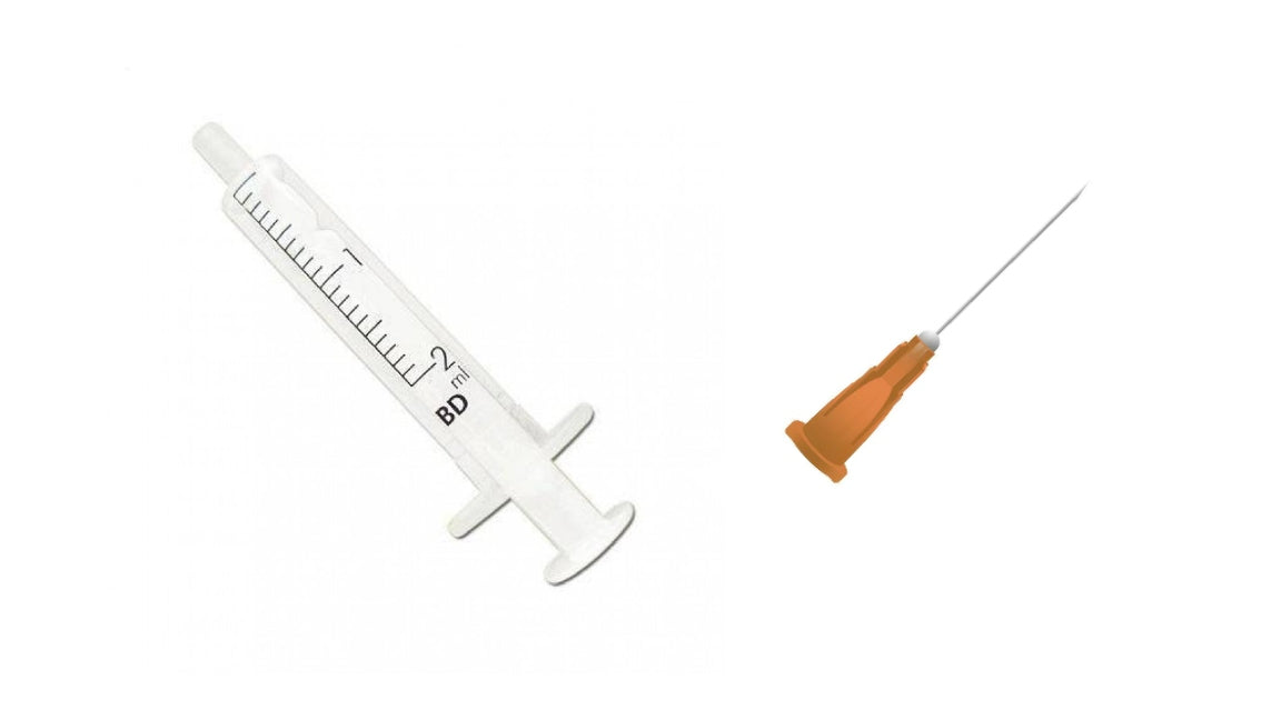 BD 2ml Syringe + Needles Colour/Size to Choose From