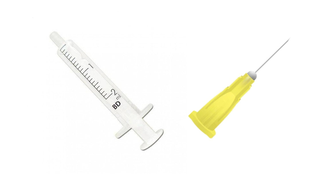 BD 2ml Syringe + Needles Colour/Size to Choose From