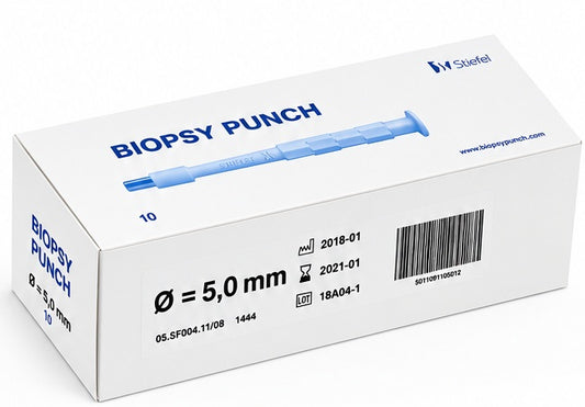 Stiefel Biopsy Punch 5mm Sterile Box of 10 | Disposable Skin Punches